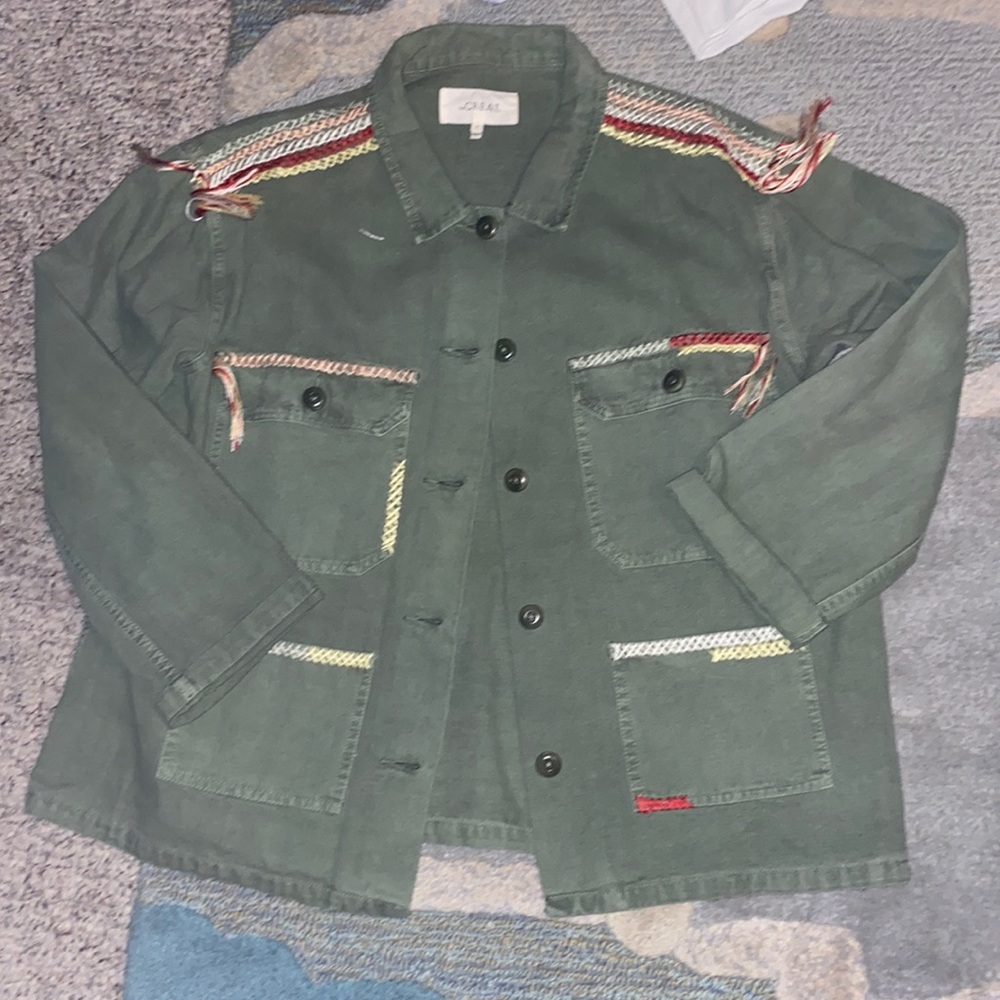 THE GREAT Sergeant Embroidered Shacket Jacket Sz 3